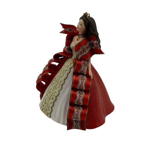 Hallmark Keepsake Ornament 1997 Holiday Barbie Red Ribbon Dress #5 In The Series - Picture 4 of 5